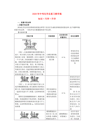 2020年中考化學(xué)總復(fù)習(xí)教學(xué)案 第五單元課題1　質(zhì)量守恒定律