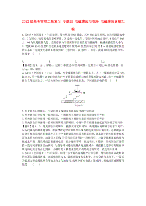 2022屆高考物理二輪復(fù)習(xí) 專題四 電磁感應(yīng)與電路 電磁感應(yīng)真題匯編