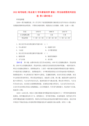 2022高考地理二輪總復(fù)習(xí) 學(xué)科素能培養(yǎng) 素能1 常見(jiàn)地理圖表判讀技能 第2課時(shí)練習(xí)