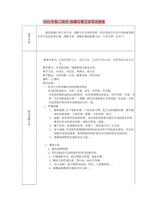 2022年高二美術(shù) 臨摹石膏五官耳朵教案