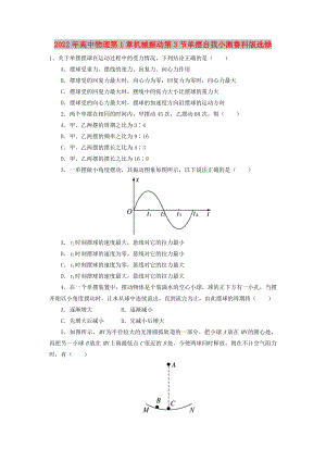 2022年高中物理第1章機(jī)械振動(dòng)第3節(jié)單擺自我小測魯科版選修