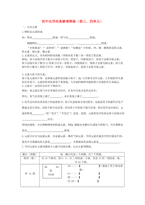 2020年中考化學復習 第3+4單元 經(jīng)典解難釋疑（無答案）