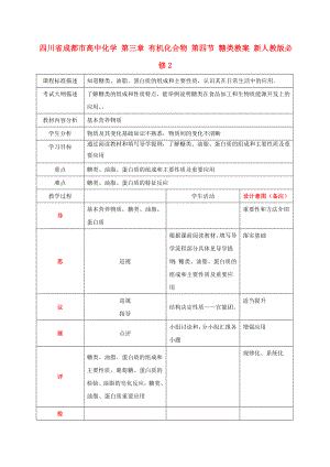 四川省成都市高中化學(xué) 第三章 有機(jī)化合物 第四節(jié) 糖類教案 新人教版必修2