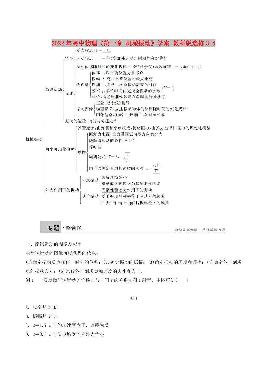 2022年高中物理《第一章 機(jī)械振動(dòng)》學(xué)案 教科版選修3-4_第1頁(yè)