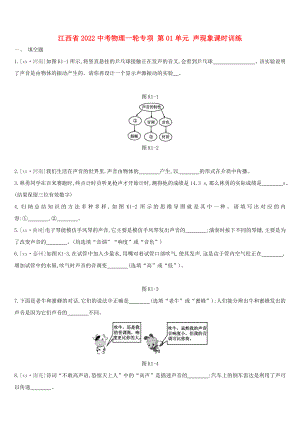 江西省2022中考物理一輪專項(xiàng) 第01單元 聲現(xiàn)象課時(shí)訓(xùn)練