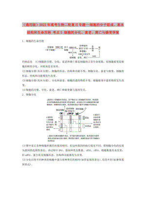 （通用版）2022年高考生物二輪復(fù)習(xí) 專題一 細(xì)胞的分子組成、基本結(jié)構(gòu)和生命歷程 考點(diǎn)5 細(xì)胞的分化、衰老、凋亡與癌變學(xué)案