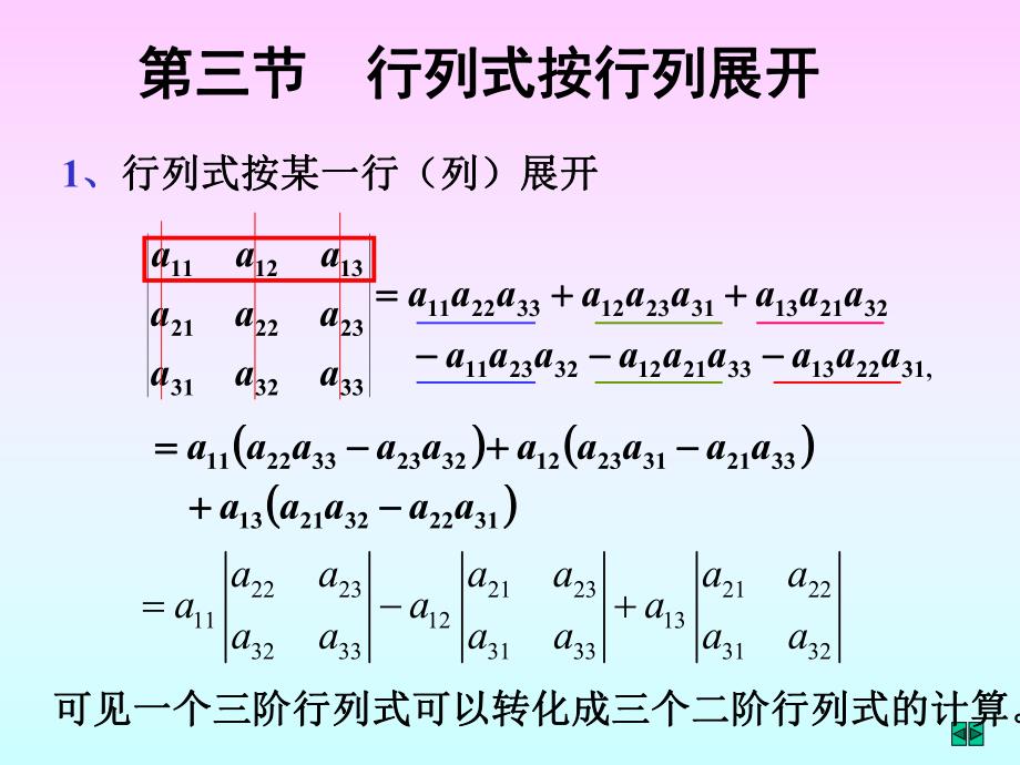 第3节行列式按行列展开综述_第1页