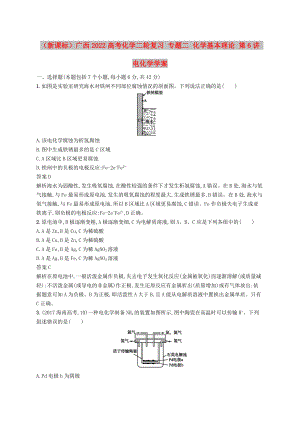 （新課標(biāo)）廣西2022高考化學(xué)二輪復(fù)習(xí) 專題二 化學(xué)基本理論 第6講 電化學(xué)學(xué)案