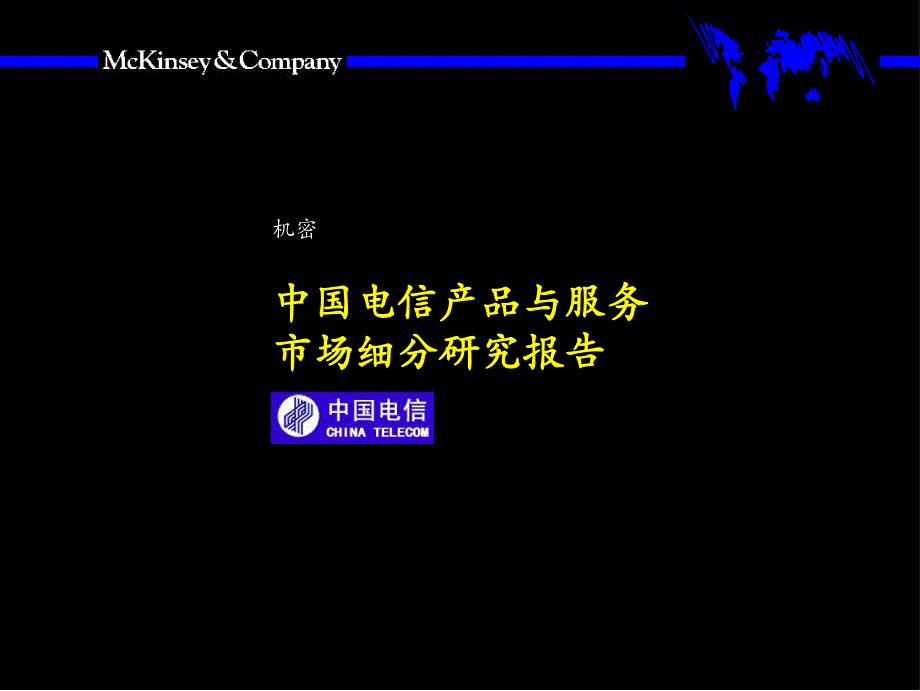 中国电信产品与服务市场细分研究报告1_第1页