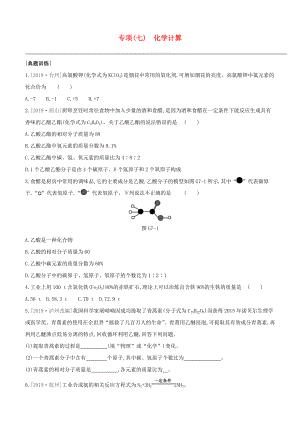 （淮安專版）2020中考化學復習方案 專項07 化學計算試題