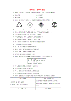 廣東省2018年中考化學(xué)總復(fù)習(xí) 課時17 化學(xué)與生活練習(xí)