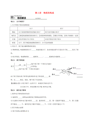 山東省廣饒縣丁莊鎮(zhèn)中心初級(jí)中學(xué)2020屆中考化學(xué)一輪復(fù)習(xí) 物質(zhì)的構(gòu)成學(xué)案（無(wú)答案）