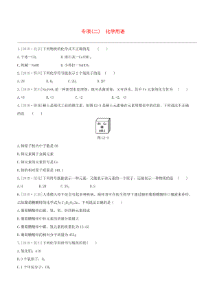 （江西專版）2020中考化學復習方案 專項02 化學用語試題