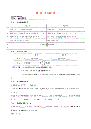 山東省廣饒縣丁莊鎮(zhèn)中心初級中學(xué)2020屆中考化學(xué)一輪復(fù)習(xí) 物質(zhì)的分類學(xué)案（無答案）