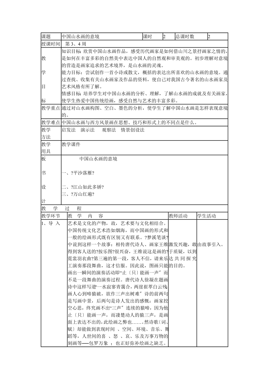 山水画的意境文章思路图片