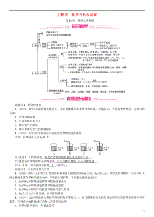 2019年中考化學(xué)復(fù)習(xí) 主題四 化學(xué)與社會發(fā)展 第14講 燃料及其利用專題練習(xí)