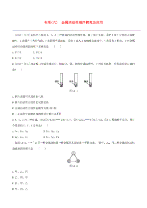 （江西專版）2020中考化學復習方案 專項06 金屬活動性順序探究及應用試題