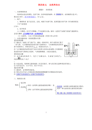 九年級(jí)化學(xué)上冊(cè) 第四單元 自然界的水 課題3《水的組成》知識(shí)點(diǎn) （新版）新人教版（通用）