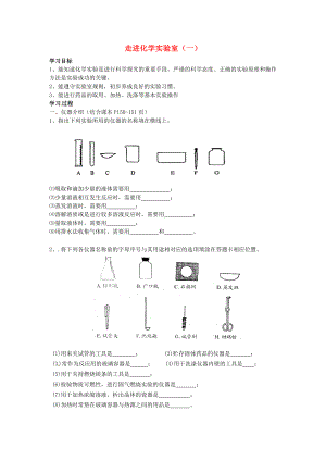 天津市武清區(qū)楊村第五中學(xué)九年級化學(xué)上冊 1.3 走進(jìn)化學(xué)實(shí)驗(yàn)室學(xué)案（無答案）（新版）新人教版