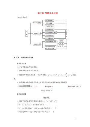 （新課標(biāo)）2021版高考數(shù)學(xué)一輪總復(fù)習(xí) 第三章 導(dǎo)數(shù)及其應(yīng)用 第14講 導(dǎo)數(shù)的概念及運(yùn)算導(dǎo)學(xué)案 新人教A版