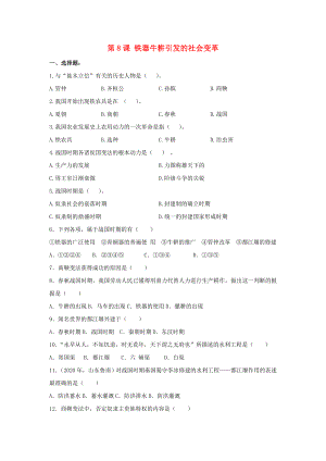 七年級歷史上冊 第8課 鐵器牛耕引發(fā)的社會變革習(xí)題1（無答案） 北師大版（通用）