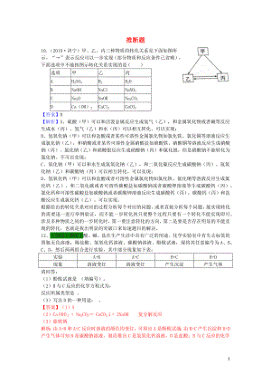 山東省2019年中考化學(xué)試題匯編 推斷題（含解析）