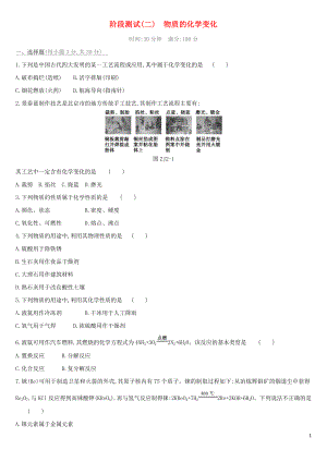 （北京專版）2019中考化學(xué)復(fù)習(xí)方案 階段測試02 物質(zhì)的化學(xué)變化