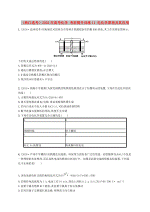 （浙江選考）2022年高考化學(xué) 考前提升訓(xùn)練11 電化學(xué)原理及其應(yīng)用