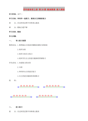 四年級(jí)體育上冊(cè) 第28課 跳高教案 新人教版