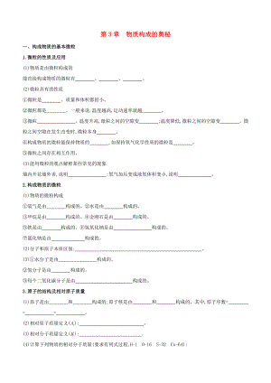 （淮安專版）2020中考化學(xué)復(fù)習(xí)方案 第03章 物質(zhì)構(gòu)成的奧秘（回歸教材）試題