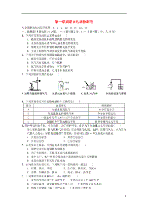 2018秋九年級化學(xué)上冊 期末達(dá)標(biāo)檢測卷 （新版）新人教版