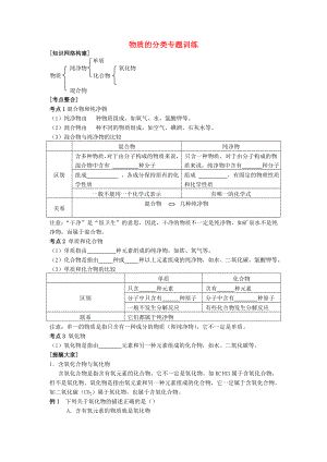 九年級(jí)化學(xué)上冊(cè) 物質(zhì)的分類專題訓(xùn)練 人教新課標(biāo)版（通用）