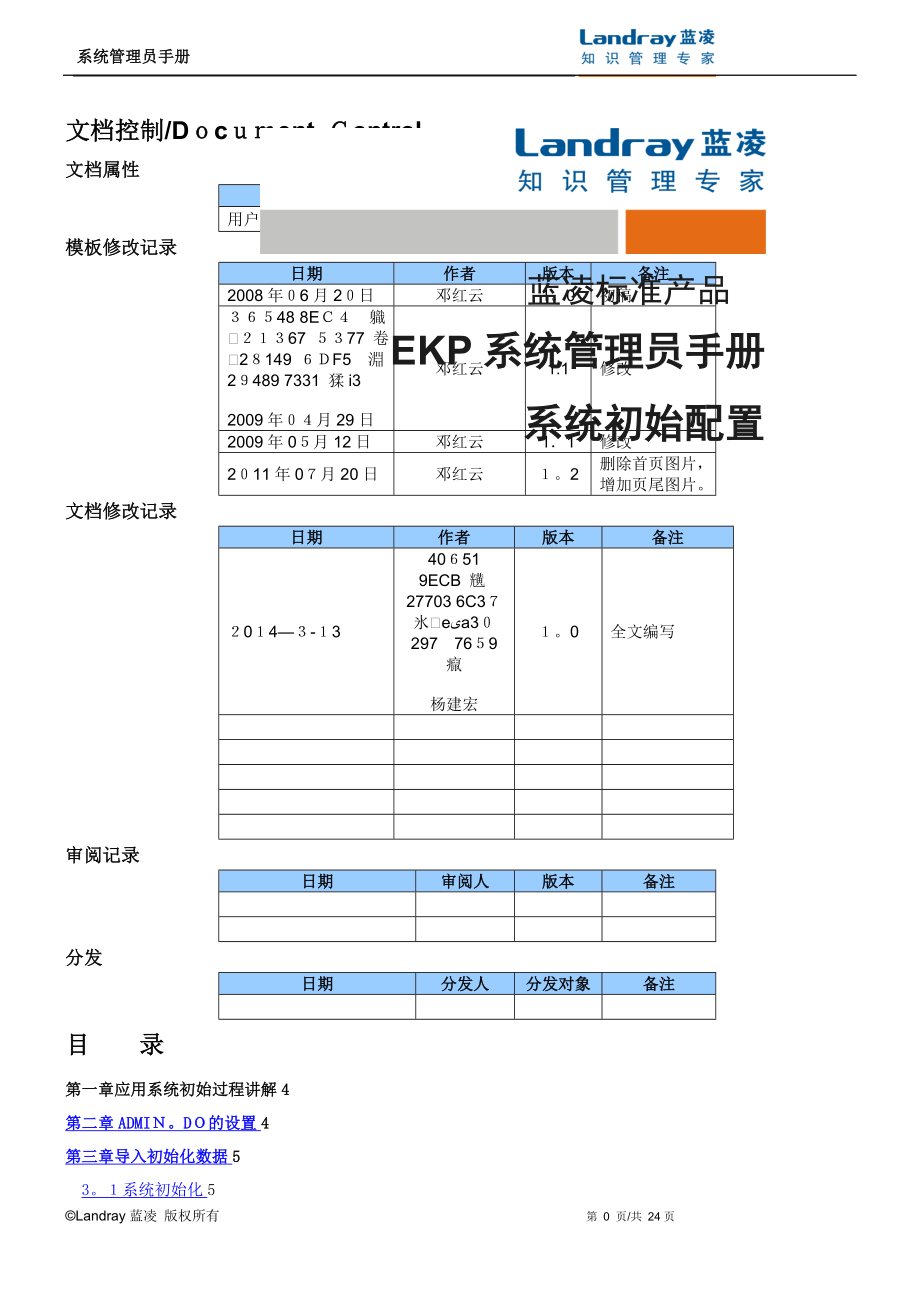 EKP管理员手册系统初始配置可编辑范本_第1页