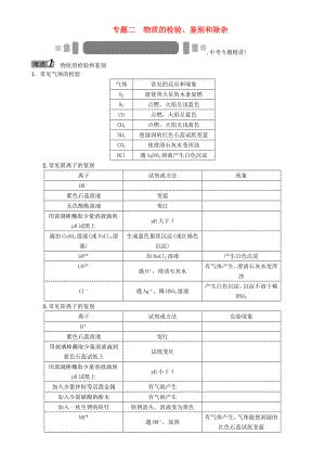 【中考命題研究】（懷化）2020中考化學(xué) 重點(diǎn)題型突破 專題二 物質(zhì)的檢驗(yàn)（無答案）