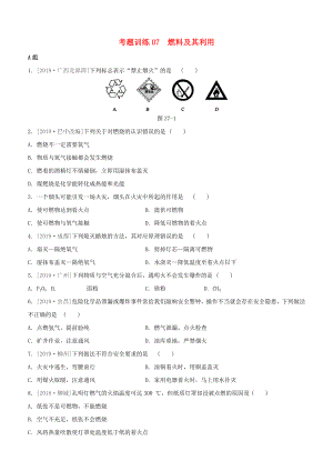 （柳州專版）2020版中考化學(xué)奪分復(fù)習(xí) 第02部分 基礎(chǔ)復(fù)習(xí)篇 考題訓(xùn)練07 燃料及其利用試題