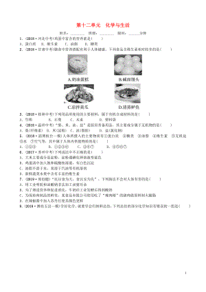 山東省濰坊市2019年初中化學(xué)學(xué)業(yè)水平考試總復(fù)習(xí) 第十二單元 化學(xué)與生活練習(xí)