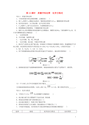 2018屆中考化學(xué)專題復(fù)習(xí) 第13課時(shí) 質(zhì)量守恒定律 化學(xué)方程式練習(xí) 新人教版