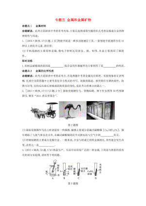 （陜西專用）2019版中考化學(xué)一練通 第一部分 中考考點(diǎn)掃描 模塊一 身邊的化學(xué)物質(zhì) 專題五 金屬和金屬礦物試題