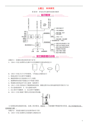 （河北專版）2019年中考化學(xué)復(fù)習(xí) 主題五 科學(xué)探究 第16講 常見化學(xué)儀器和實驗基本操作習(xí)題