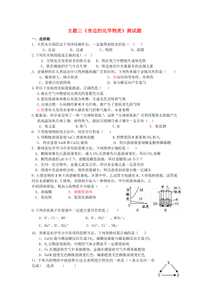 中考化學(xué) 主題三 身邊的化學(xué)物質(zhì)測試題 人教新課標(biāo)版（通用）