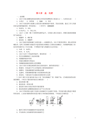 河南省2018年中考化學復習 第8講 鹽 化肥練習