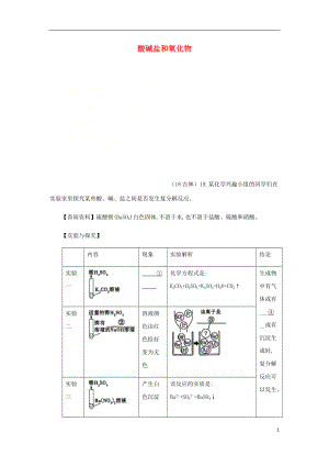 2018年中考化學(xué)真題分類匯編 2 我們身邊的物質(zhì) 考點(diǎn)14 酸堿鹽和氧化物 8復(fù)分解反應(yīng) 反應(yīng)條件（無答案）