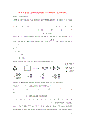 2020九年級(jí)化學(xué)考點(diǎn)復(fù)習(xí)演練 專題一 化學(xué)方程式試題