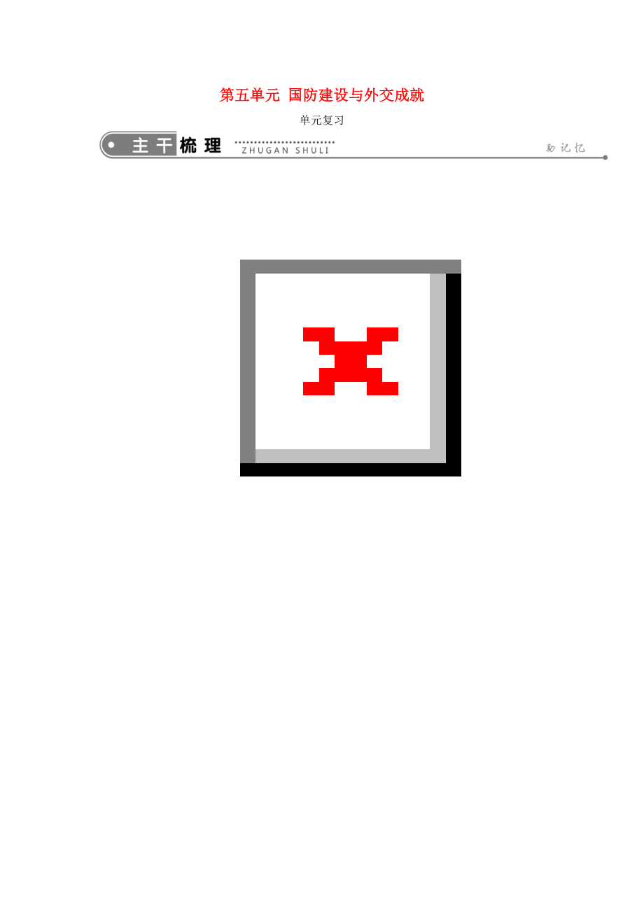 2020年春八年級(jí)歷史下冊(cè) 第五單元 國(guó)防建設(shè)與外交成就知識(shí)點(diǎn) 新人教版_第1頁(yè)