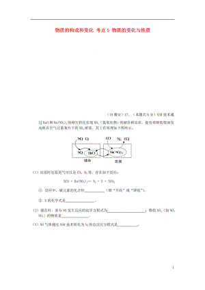 2018年中考化學(xué)真題分類匯編 1 物質(zhì)的構(gòu)成和變化 考點(diǎn)5 物質(zhì)的變化與性質(zhì) 4化學(xué)反應(yīng) 6信息分析說明題（無答案）