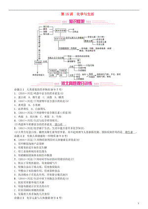 （河北專版）2019年中考化學復(fù)習 主題四 化學與社會發(fā)展 第15講 化學與生活習題