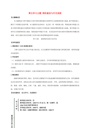 四川省金堂縣八年級歷史下冊 第15課 建設(shè)現(xiàn)代化的人民軍隊(duì)導(dǎo)學(xué)案（無答案） 川教版