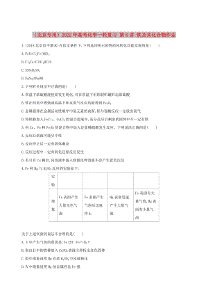 （北京專用）2022年高考化學(xué)一輪復(fù)習(xí) 第8講 鐵及其化合物作業(yè)