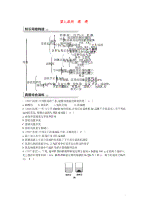 2018屆九年級化學(xué)下冊 第九單元 溶液練習(xí) （新版）新人教版