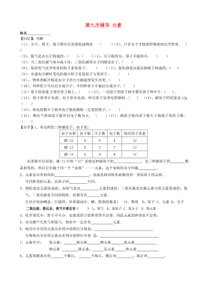 江蘇省溧水縣孔鎮(zhèn)中學(xué)中考化學(xué) 第10次輔導(dǎo) 元素（無(wú)答案）